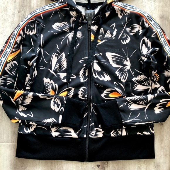 Adidas x Farm Rio, Hooded Track Jacket, Butterfly Print, Size XS, Good Condition - Picture 8 of 16